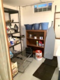 Basement Bathroom Clean Out - Shelves, Buckets, Cleaning Items, Irons and More