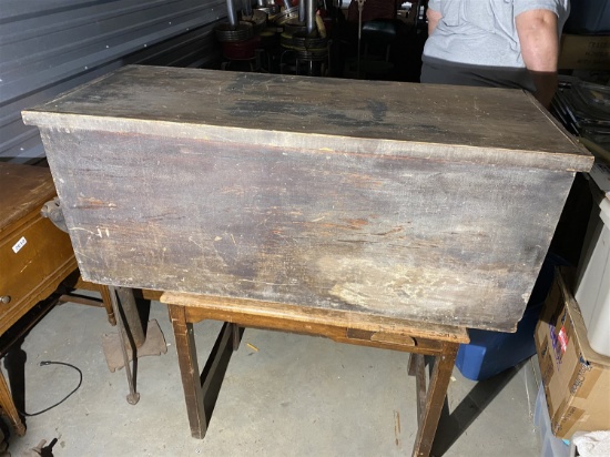 Large Antique Six Board Pine Chest