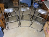 Group of three vintage lucite folding chairs