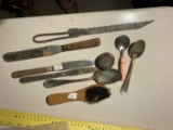 Group Lot Antique utensils, knife