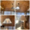 Side Table Lamp and 4 hanging Lights