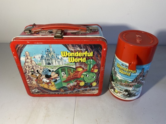 Vintage Metal Lunchbox Disney Wonderful World