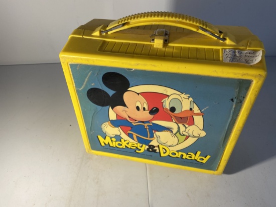 Vintage plastic lunchbox - Mickey & Donald