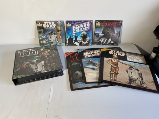 Group lot of Star Wars Records, tape set