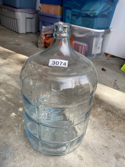 Large vintage glass Demijohn bottle