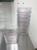 5 Winco PCSC - 8C 8 Qt. Clear Food Storage Containers