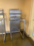 Stainless Steel Framed Trash Can & Tray Holder