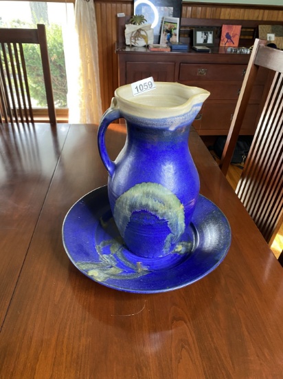 Art Pottery Vase and Plate