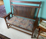 Arts and Crafts Stickley Style Wooden Bench