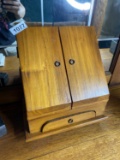 Vintage handmade wooden file box