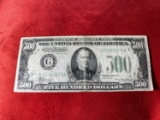 Series 1934A $500 Bill William McKinley