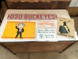 Group lot of signs including Buckeyes, hunting
