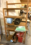 Wooden Shelf with Contents - Duckwear Tool Bag, Craftsman Bag & More