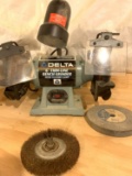 Delta 6 inch Thin-Line Bench Grinder with Flexible Lamp