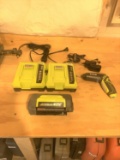 2 40 Volt RYOBI Battery Chargers, Battery, Tool