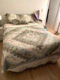 Queen Size Bed with Mattress and Linens See Photos