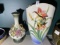 Floral pottery lamp base PLUS Franz vase