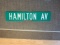 Vintage Hamilton Road Sign