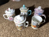 Group of Chinese Tea Pots, Mug Etc