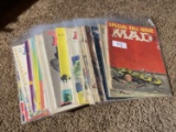 Group of old Mad magazines in bags