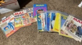 Group of old Mad magazines in bags