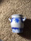 Unusual Small Blue Stoneware Jug