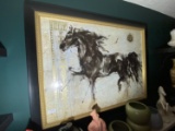 Large sized Bombay Horse Print in Frame