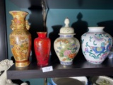 Group lot of Asian vases