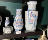 Group lot of asian vases