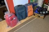 Group of Luggage, Bags, & Lunch Coolers