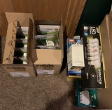 Large lot of assorted new light bulbs