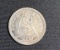 1856 Silver Quarter Dollar Coin Seated Liberty VF