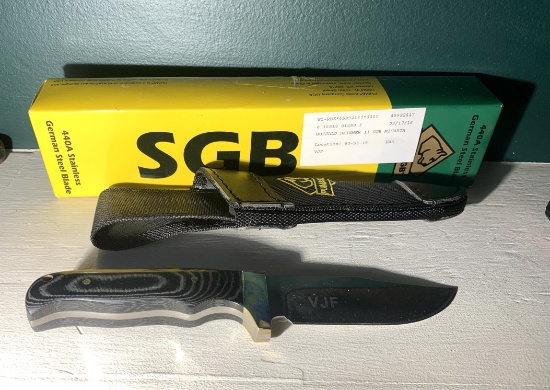 SGB Puma Knife in Sheath New in Box - Buffalo Skinner II German Steel