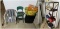 Old stool/chair, hampers and more lot