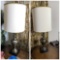 Pair of mid century brass table lamps