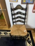 Vintage Ladder Back Chair and rug