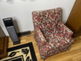 Vintage chair and electric heater