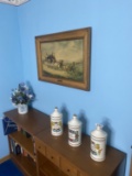 Vintage Canisters, vase, framed print