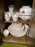 Large set of Liberty Hall Ironstone rooster china