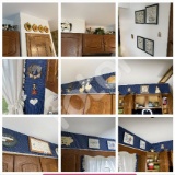 Group lot of decorative items on the wall