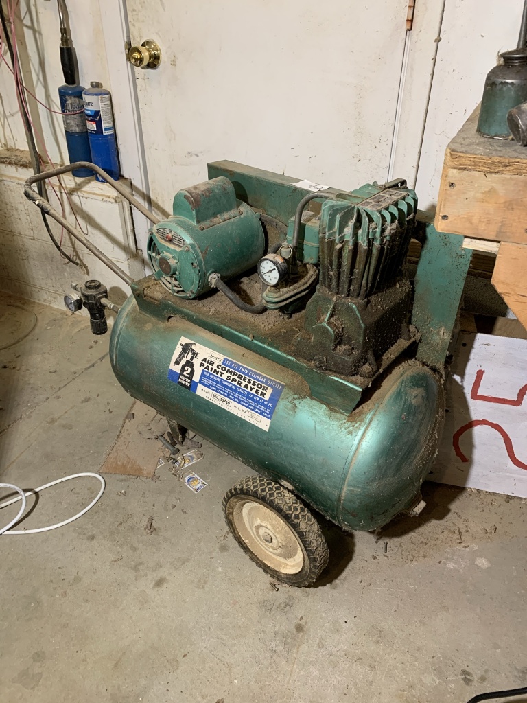 VINTAGE SEARS 150 PSI TWIN CYLINDER AIR COMPRESSOR stickhealthcare.co.uk