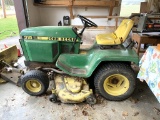 John Deere 316 Lawn & Garden Tractor With Mower Deck & Plow.