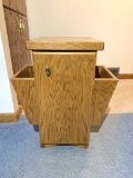 Custom Made Side Table with Magazine Bins