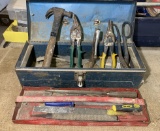 Tool Box & Contents - Files, Vise Grips, Tin Snips & More
