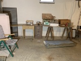 Corner Clean Out of Basement - Porch Swing, Sewing Machine with Stand, Vintage Bottles & More