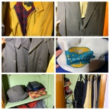 Contents of Closet in Living Room - Coats, Shoes, Hats & More.  See Pictures