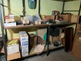 Contents of Shelves in Basement â€“ Fan, Electric Knife, Wood and More