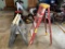 Werner 4 foot Ladder and Pair of Sawhorses