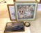 Group of Framed Art and Clock