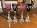 4 Hungarian Style Crystal Stemware